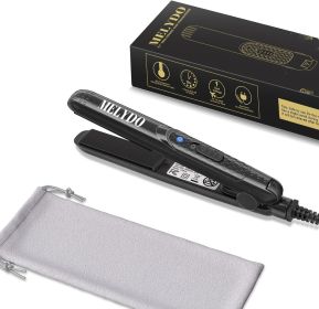Mini Flat Iron, Ceramic Tourmaline Small Hair Straightener for Short Hair/Bangs, Dual Voltage Travel Hair Straightener