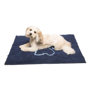 DGS Pet Products Dirty Dog Door Mat Small Mocha Brown 23" x 16" x 2" (Color: Bermuda Blue, size: medium)