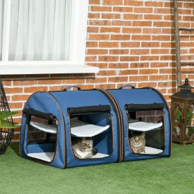 39" Portable Soft-Sided Cat Carrier (Option: blue-540x540x130 mm)